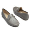 Mocasin de cuero gris oscuro con tachitas RALLYS