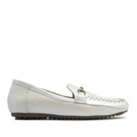 Mocasin de cuero nacarado marfil con tachitas RALLYS