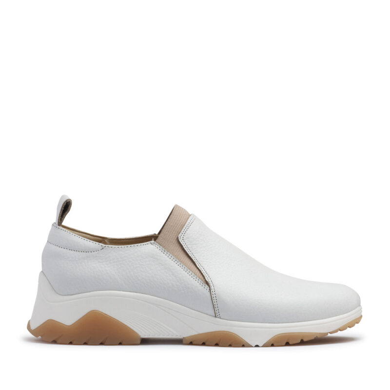 Pancha de cuero blanco natural RALLYS
