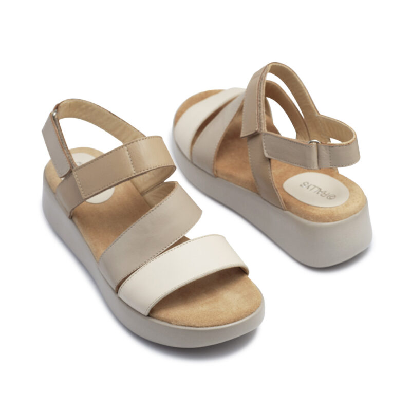 Sandalias color beige con plataforma RALLYS