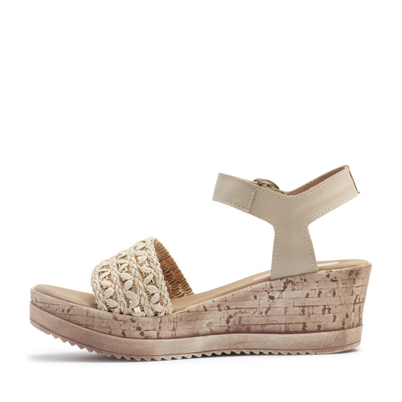 Sandalias de taco chino beige RALLYS - 26730