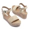 Sandalias de taco chino beige RALLYS - 26730
