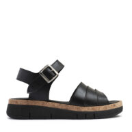 Sandalias negras de tiras con plataforma RALLYS - 26731