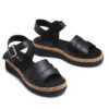 Sandalias negras de tiras con plataforma RALLYS - 26731