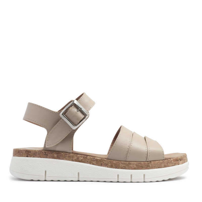 Sandalias beige oscuro de tiras con plataforma RALLYS