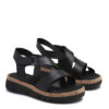 Sandalias negras de tiras cruzadas con plataforma RALLYS
