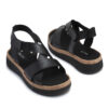 Sandalias negras de tiras cruzadas con plataforma RALLYS