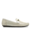 Mocasin de cuero beige nacarado con tachitas RALLYS