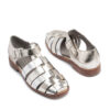 Sandalia franciscana de cuero plata y platino RALLYS - 26749