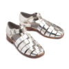 Sandalia franciscana de cuero plata y platino RALLYS - 26749
