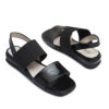 Sandalias de charol negro con taco chino RALLYS