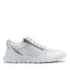 Zapatillas caladas blancas y plata con cierre RALLYS