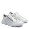 Zapatillas caladas blancas y plata con cierre RALLYS