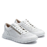 Zapatillas caladas blancas y plata con cierre RALLYS
