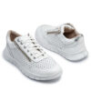 Zapatillas caladas blancas y plata con cierre RALLYS