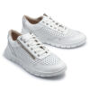 Zapatillas caladas blancas y plata con cierre RALLYS