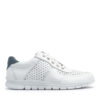 Zapatillas caladas blancas y azul RALLYS