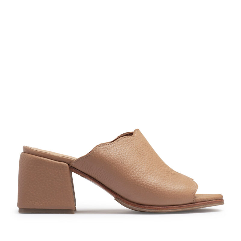 Zueco de cuero suela con taco RALLYS