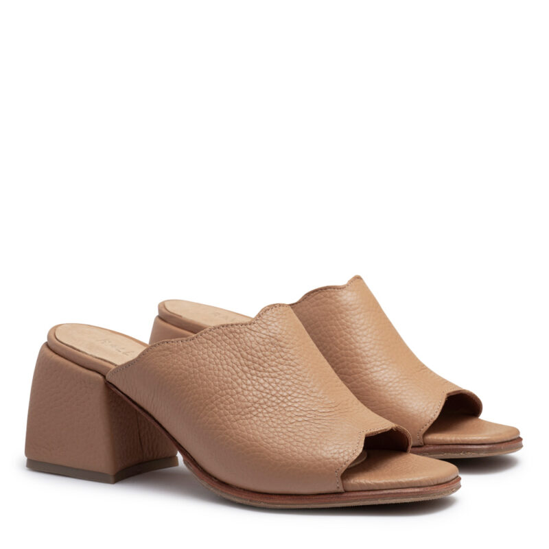 Zueco de cuero suela con taco RALLYS
