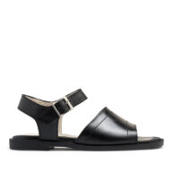 Sandalias bajas de cuero negro RALLYS