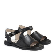 Sandalias bajas de cuero negro RALLYS