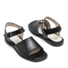 Sandalias bajas de cuero negro RALLYS