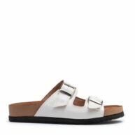 Zuecos blancos con dos hebillas