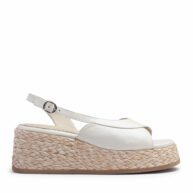 Sandalias de cuero natural con plataforma