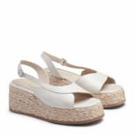 Sandalias de cuero natural con plataforma