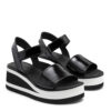 Sandalia de charol negro con plataforma RALLYS