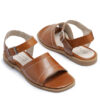 Sandalias bajas de cuero suela