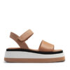 Sandalia de cuero suela con plataforma