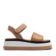 Sandalia de cuero suela con plataforma