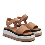 Sandalia de cuero suela con plataforma
