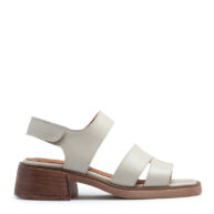 Sandalias de cuero color blanco hueso