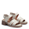 Sandalias de cuero color blanco hueso