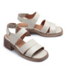 Sandalias de cuero color blanco hueso