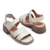 Sandalias de cuero color blanco hueso