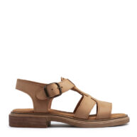 Sandalias de cuero color suela