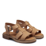 Sandalias de cuero color suela