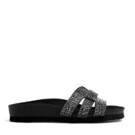 Zuecos negros con strass