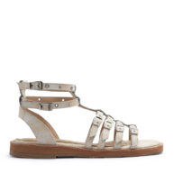 Sandalias de cuero camel con hebillas